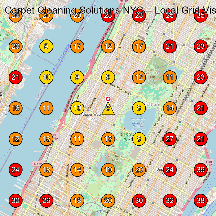 Carpet Cleaning Solutions NYC GeoGrid visibility map for Carpet Cleaning Service in None
